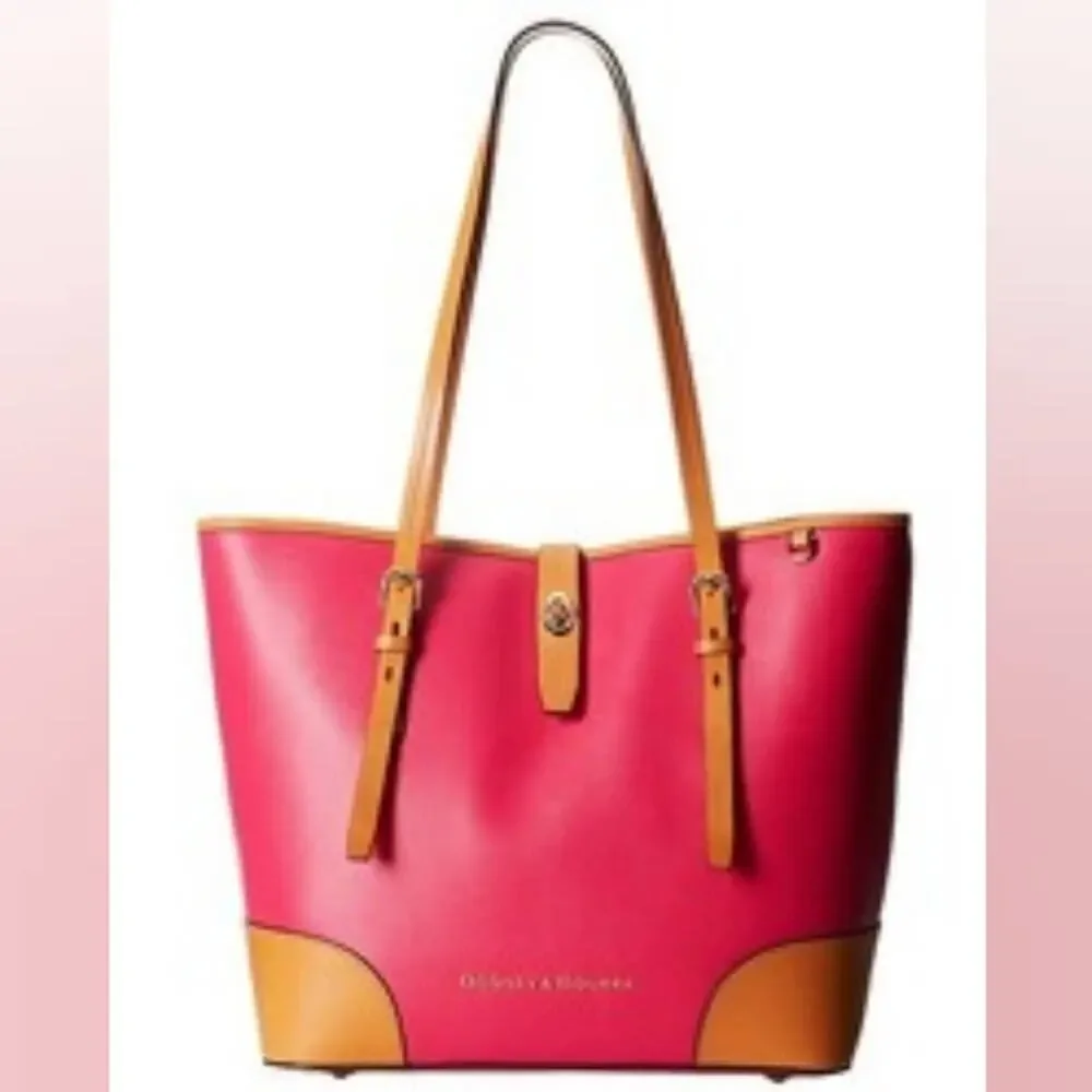 Dooney & Bourke Saffiano Fuscia Dover Tote - Hot Pink‎ purse new!!!